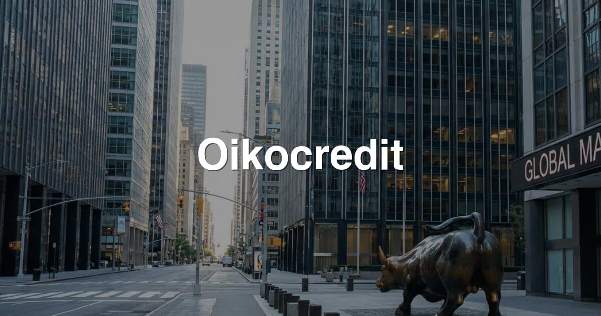 Oikocredit, Ecumenical Development Cooperative Society U.A. banner