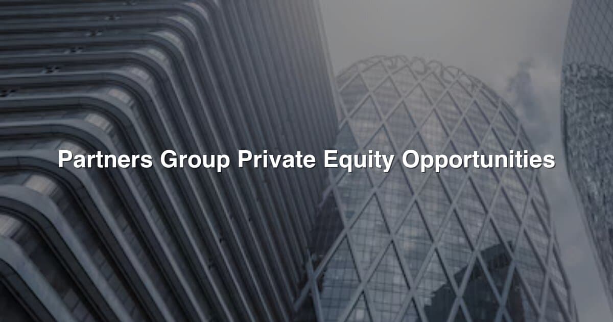 Partners Group Private Equity Opportunities banner