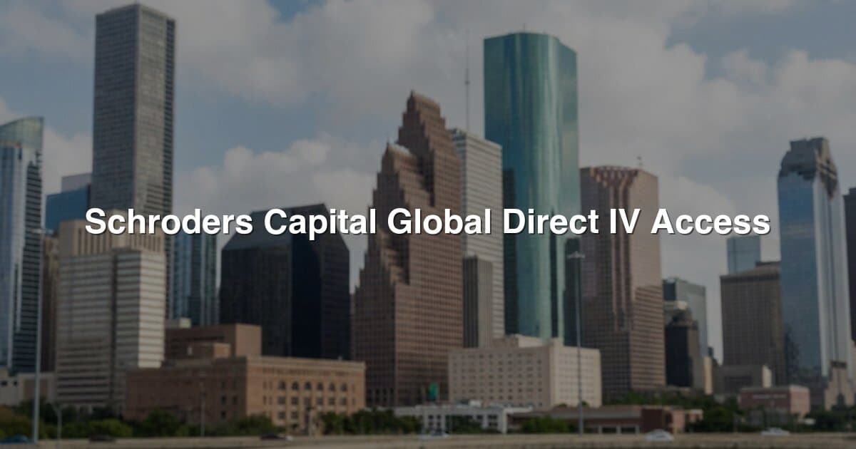 Schroders Capital Global Direct IV Access banner